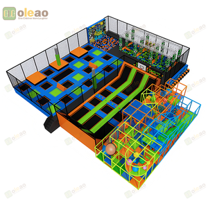 Commercial Trampoline Park with Foam Pit and Basketball Hoop for Kids