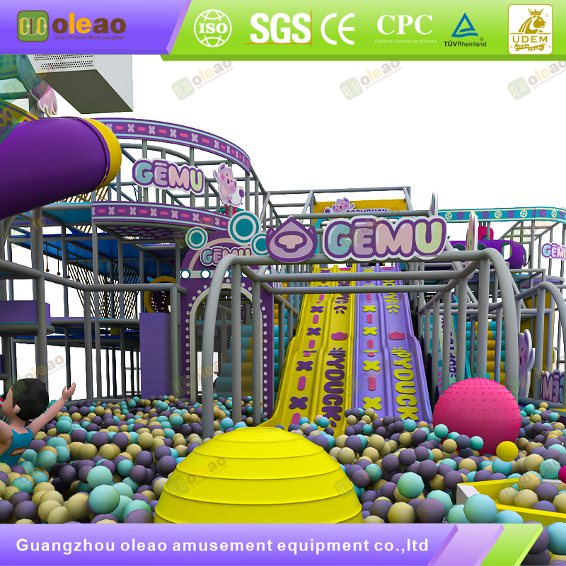 Indoor Playground Equipment Soft Play Toddler Climbing Kids Adventure Park (Slide & Ball Pit & Climb Combo)