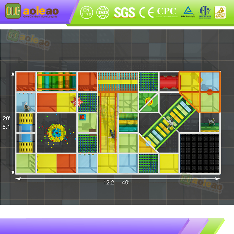 Naughty Castle Frame, mitmetasandiline v&auml;ljakutse, Mall Parent-Child Park, ohutu ja lihtne kasutamine