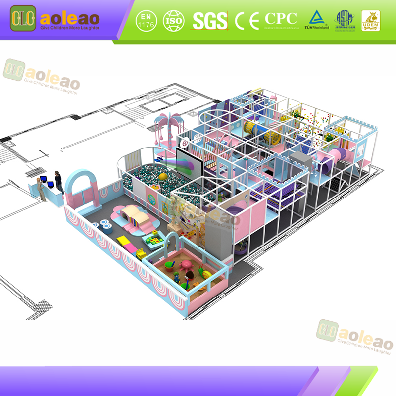 Small Indoor Playground Challenge Slide Maze, Parent-Child Center, Good Experience