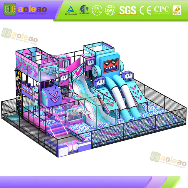 robot themed playground full layout