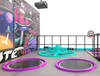 Trampolín, tobogán volcán, Ocean Ball Park, Parque de atracciones