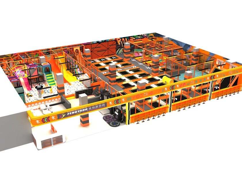 Multi Area Trampoline, Ocean Ball Slide, Amusement Park Equipment