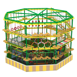 Indoor playground multi-obstacle climbing ninja training