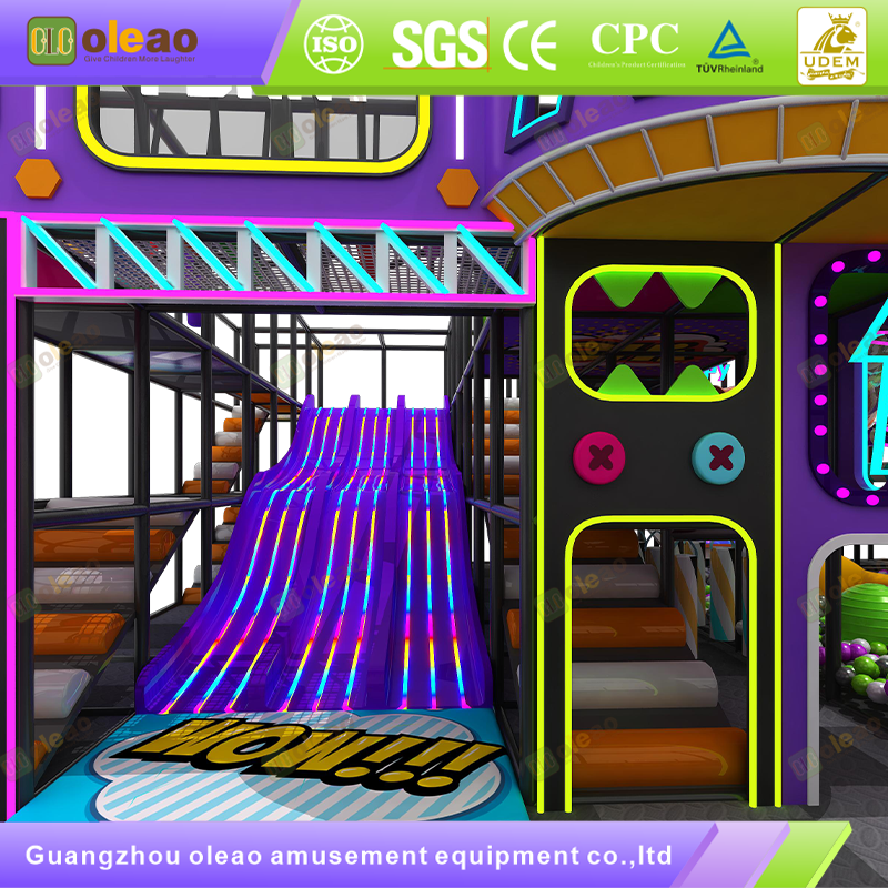 Indoor Playground Equipment Soft Play Toddler Climbing Kids Adventure Park (Soft Play Blocks & Slide)