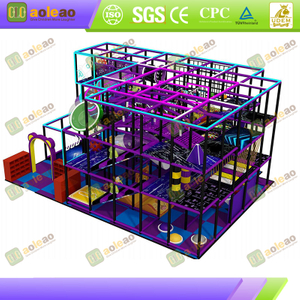 Two-Layer Frame Playground Castle - High-Altitude Slide & Climbing Net - Large Indoor Playgrounds - High Space Utilization & Rich Gameplay