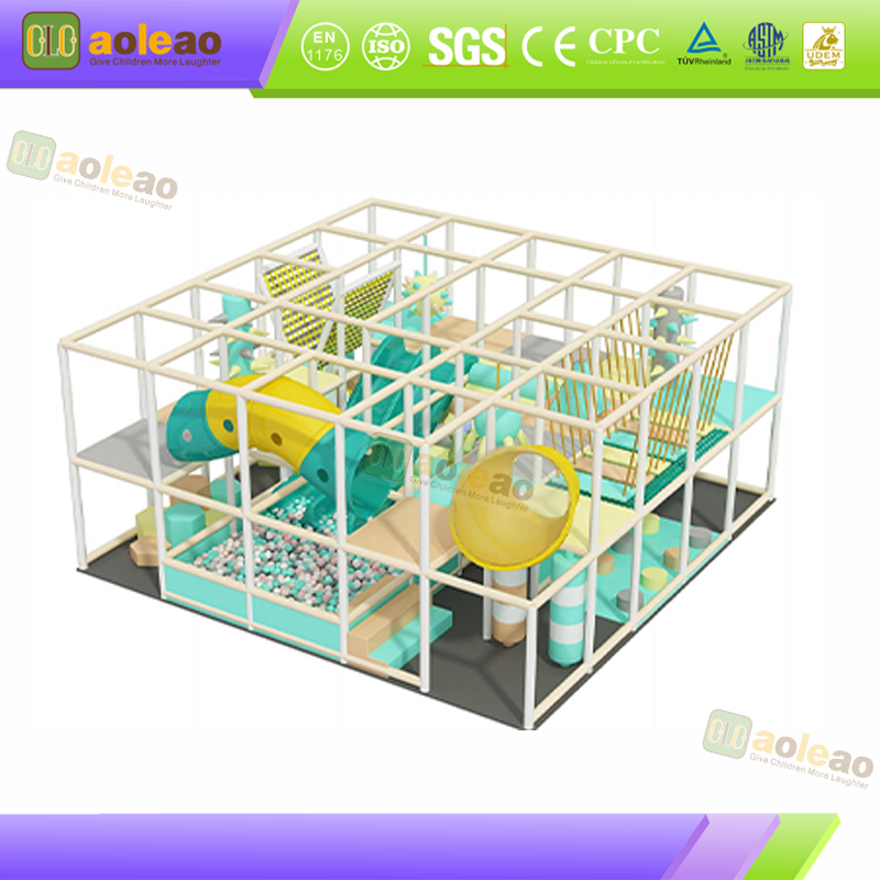 Small Indoor Playground Slide Maze Adventure, Kindergarten, Safe Protection