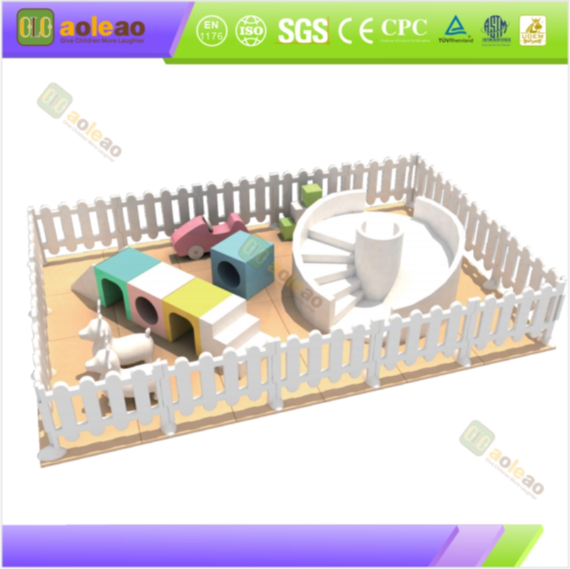 Soft Play Slide - Fully Padded Curved Surface - Indoor Playground Mini Slide - Anti-fall, Non-slip & Kid-safe | Aoleao