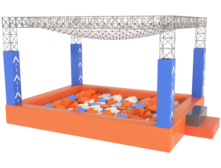 Large Trampoline Ninja Course Park