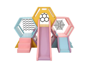 ইনডোর শিশুদের খেলার মাঠ নরম মধুচক্র স্লাইড