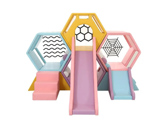 Slide de favo de mel para playground infantil para crianças internas