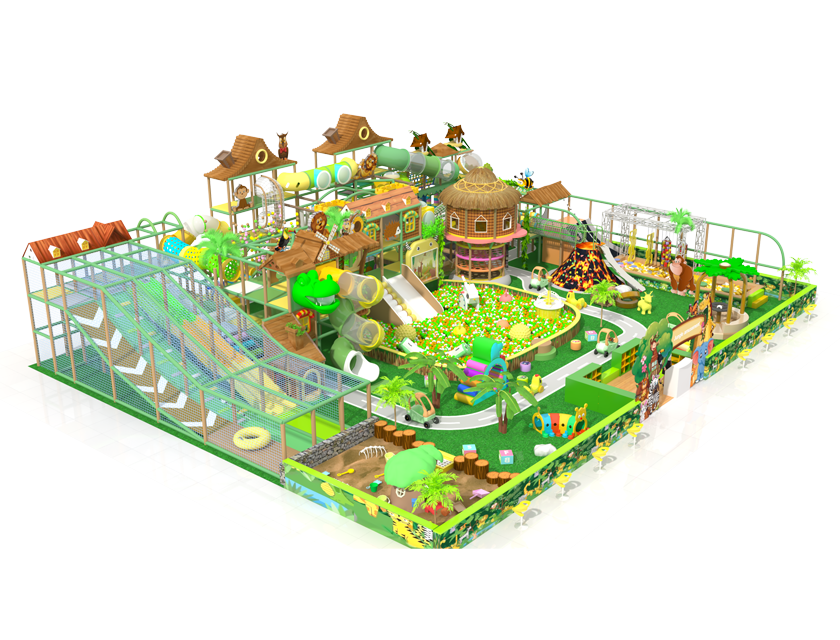 Volcano Slide Jungle Theme Ocean Ball Park Amusement Park