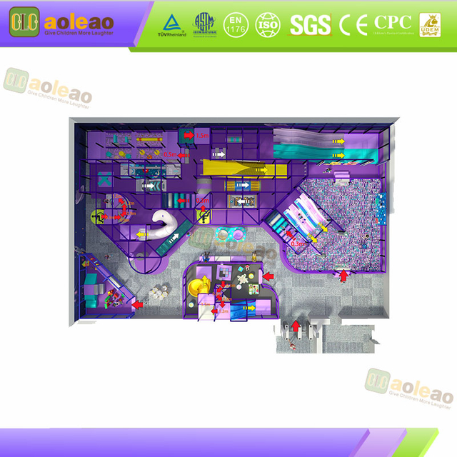 Parque Infantil Interior Castillo Blando-Ecol&oacute;gico Anticolisi&oacute;n-Parque Interior para Ni&ntilde;os-Seguro Ins&iacute;pido F&aacute;cil Mantenimiento | Aoleao