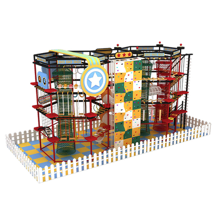 Indoor amusement park multi-obstacle climbing ninja course