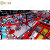 Custom Design Trampoline Park with Obstacle Course and Foam Blocks