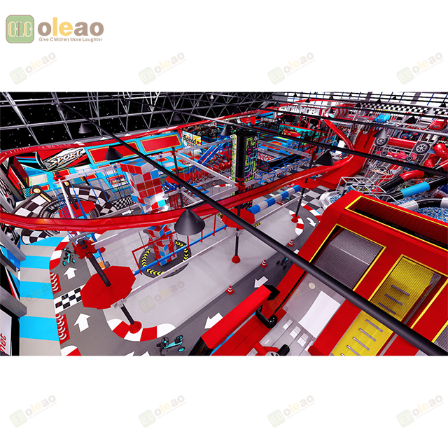 Custom Design Trampoline Park with Obstacle Course and Foam Blocks