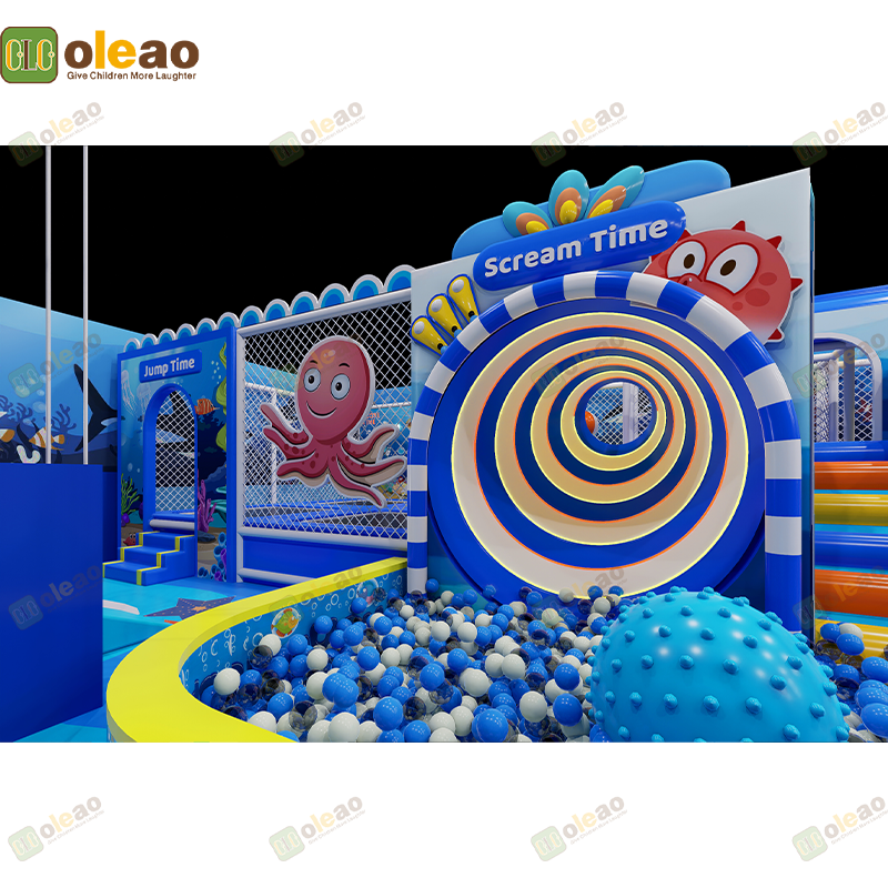 Indoor Playground Equipment Soft Play Toddler Climbing Kids Adventure Park (Swing & Slide & Ball Pit Combo)