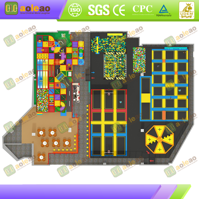 Trampoline Park – Energy-Burning Arena – Kids Adventure Park with Treasure Hunts