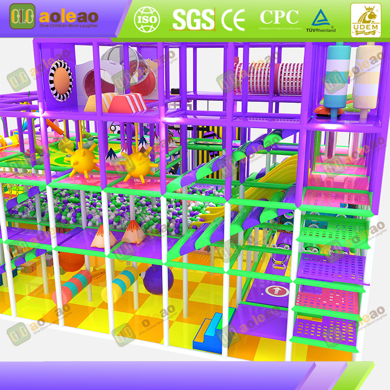 Steel Frame Structure Playground Castle - Galvanized Rust-Proof & Eco-Friendly Soft Padding - Semi-Open Outdoor Spaces/Indoor Playgrounds - Moisture-Proof & Corrosion-Resistant