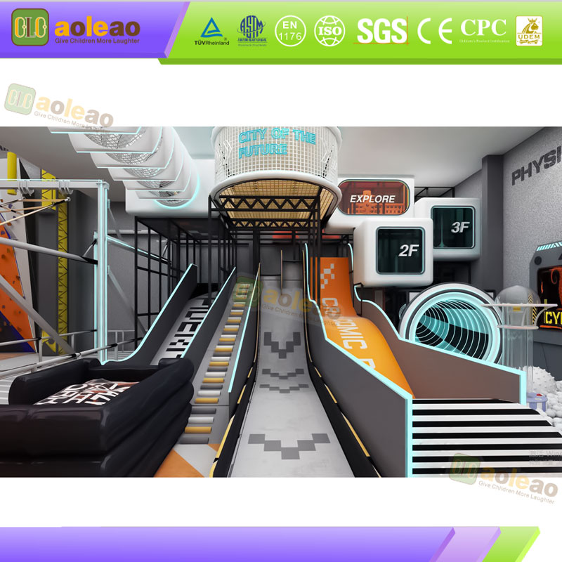 Indoor Reinforced Naughty Castle Galvanized Steel Pipe Frame Commercial Playground Stable No Deformation