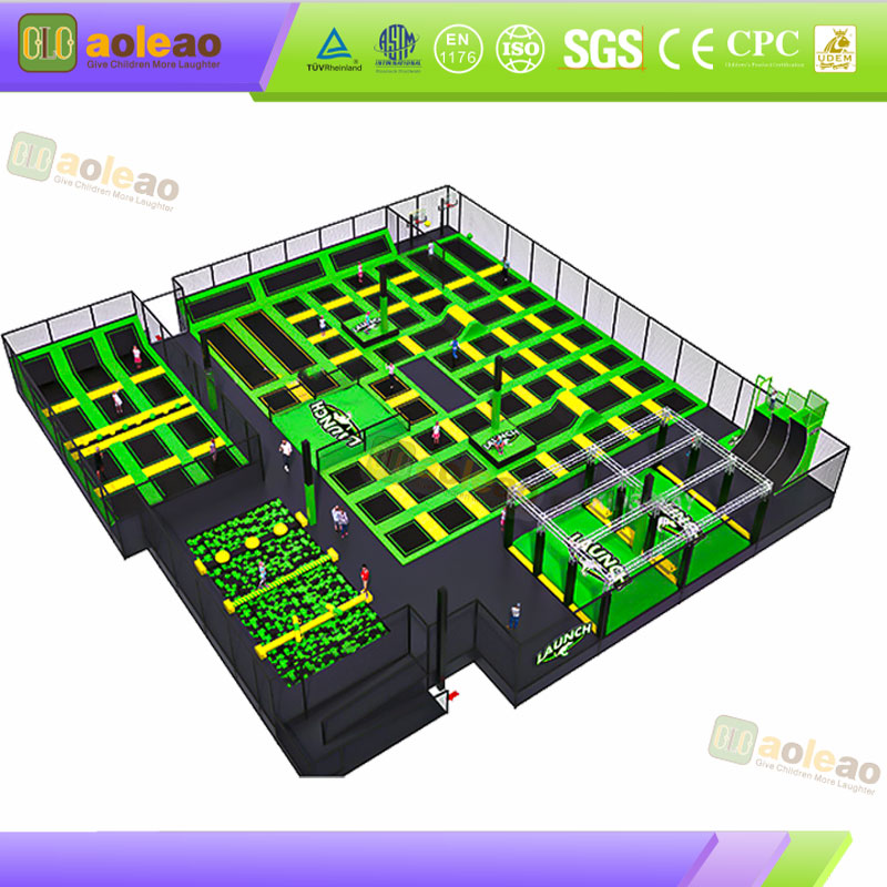 Adjustable Dunk Trampoline Height Adjustable Indoor Sports Park Fit All Ages