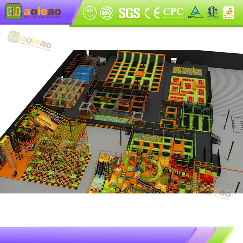 Children's Commercial Trampoline Rounded Corner Anti-Collision Indoor Children's Amusement Park Safe And Environmentally Friendly Parents Rest Assured