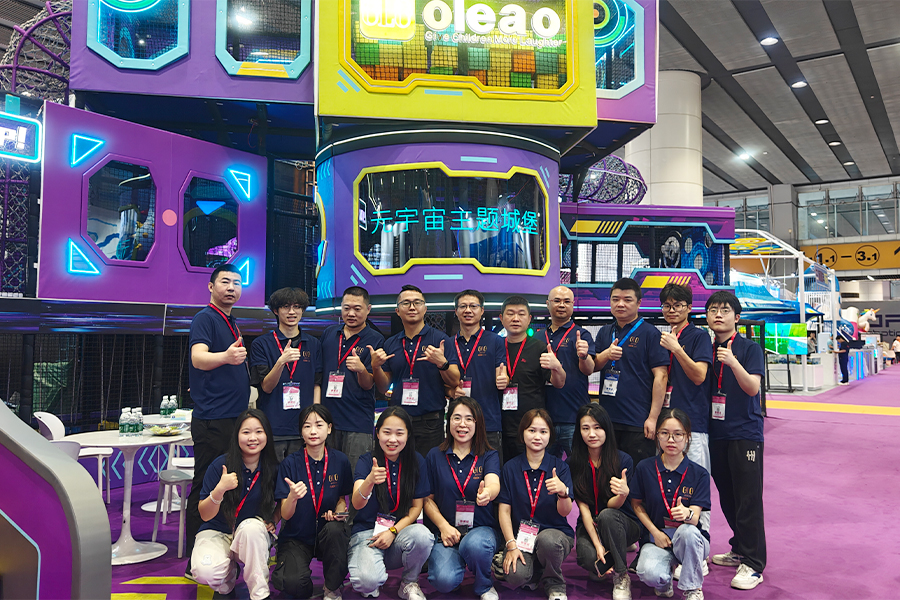 Team celebration at Oleao booth