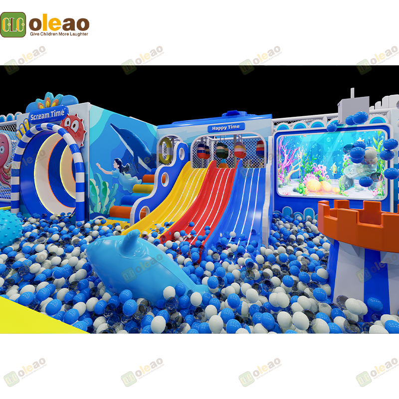 Indoor Playground Equipment Soft Play Toddler Climbing Kids Adventure Park (Swing & Slide & Ball Pit Combo)