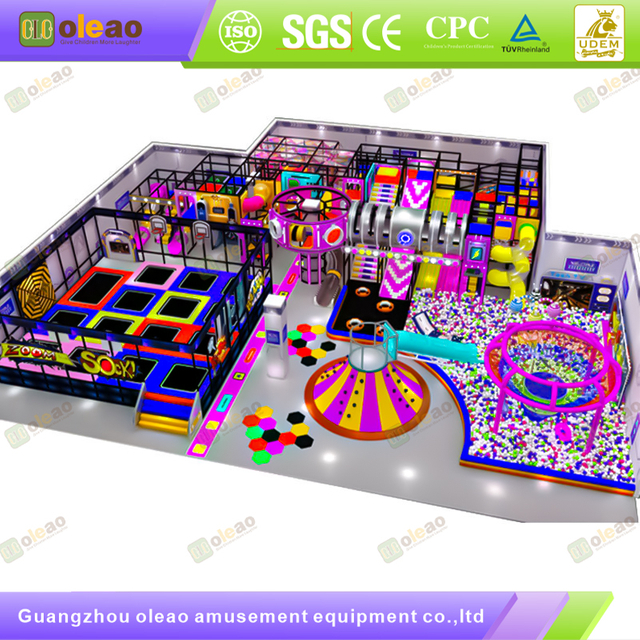Indoor Multi-Layer Naughty Fort Combo - With Slide/Ball Pit/Climbing Net/Swing Bridge, Modular Assembly - Main Project for Mall Atriums/Kids' Parks - SGS-Certified Eco-Friendly EVA, Anti-Fall Soft Pad