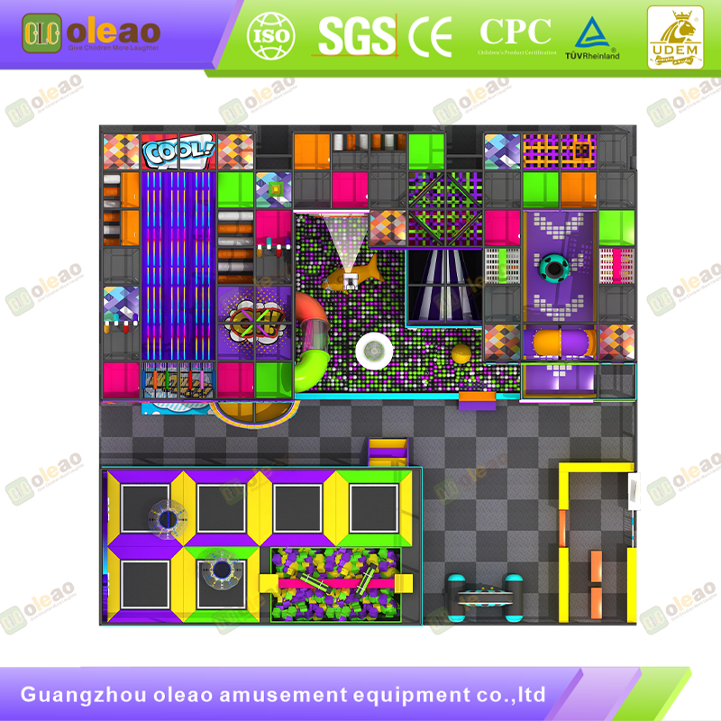 Indoor Playground Equipment Soft Play Toddler Climbing Kids Adventure Park (Soft Play Blocks & Slide)