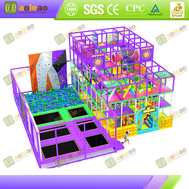 Steel Frame Structure Playground Castle - Galvanized Rust-Proof & Eco-Friendly Soft Padding - Semi-Open Outdoor Spaces/Indoor Playgrounds - Moisture-Proof & Corrosion-Resistant