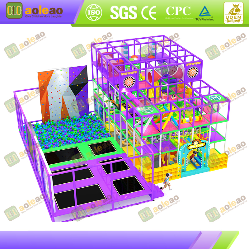 Steel Frame Structure Playground Castle - Galvanized Rust-Proof & Eco-Friendly Soft Padding - Semi-Open Outdoor Spaces/Indoor Playgrounds - Moisture-Proof & Corrosion-Resistant