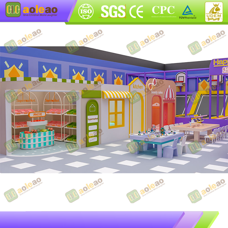 Reinforced Frame Playground Castle - Double Beam Support & Thickened Pipes - High-Traffic Malls/Playgrounds - Stable & Anti-Shaking