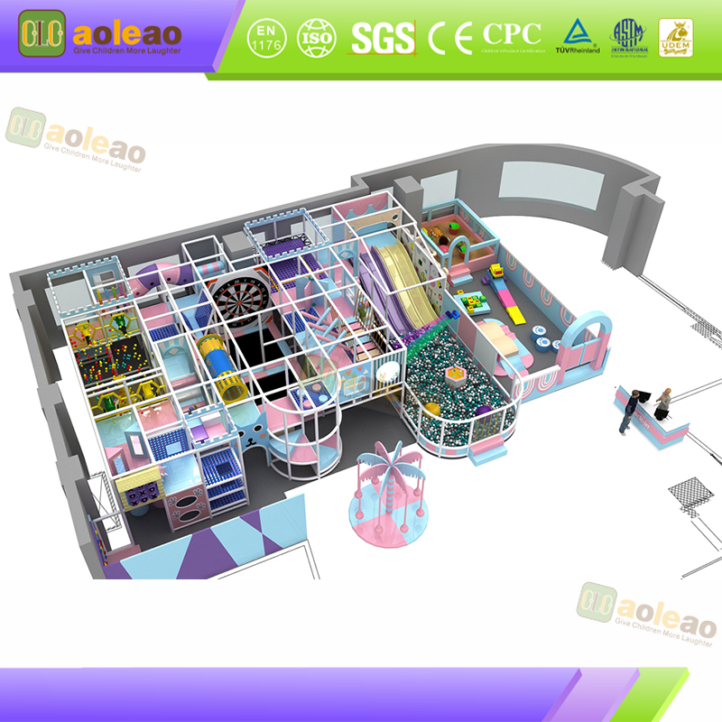 Small Indoor Playground Challenge Slide Maze, Parent-Child Center, Good Experience