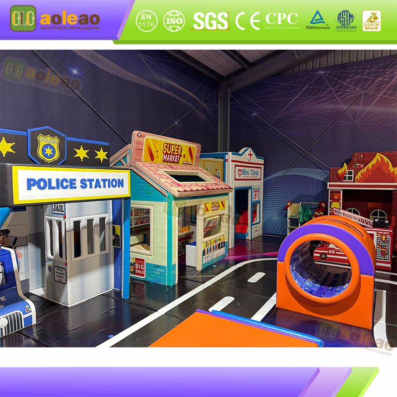 Small Frame Playground, Foldable & Easy Assembly, Indoor Kids Activity Center, Safe Non-Toxic Material & Space-Saving