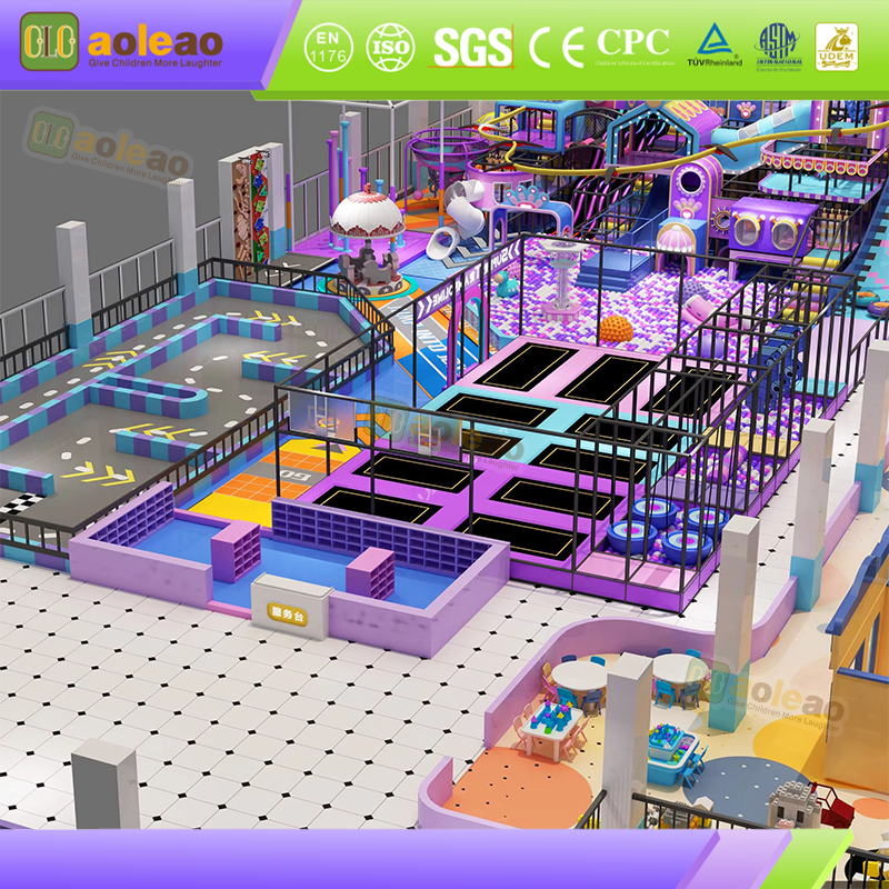 High-End Commercial Trampoline Equipment Light Luxury Quality Design High-End Indoor Amusement Hall Upgrade Venue Grade Positioning