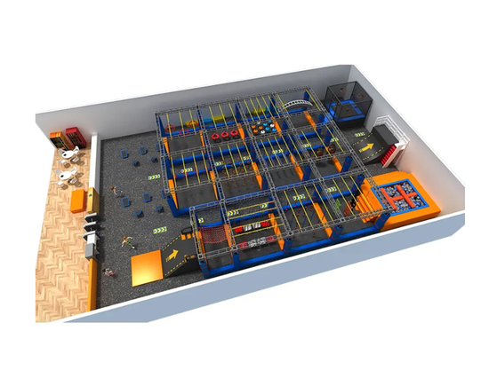 Enduring Course Equipment with Trampoline