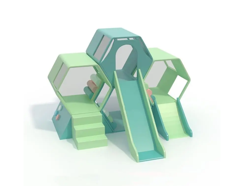 Slide de favo de mel para playground infantil para crianças internas