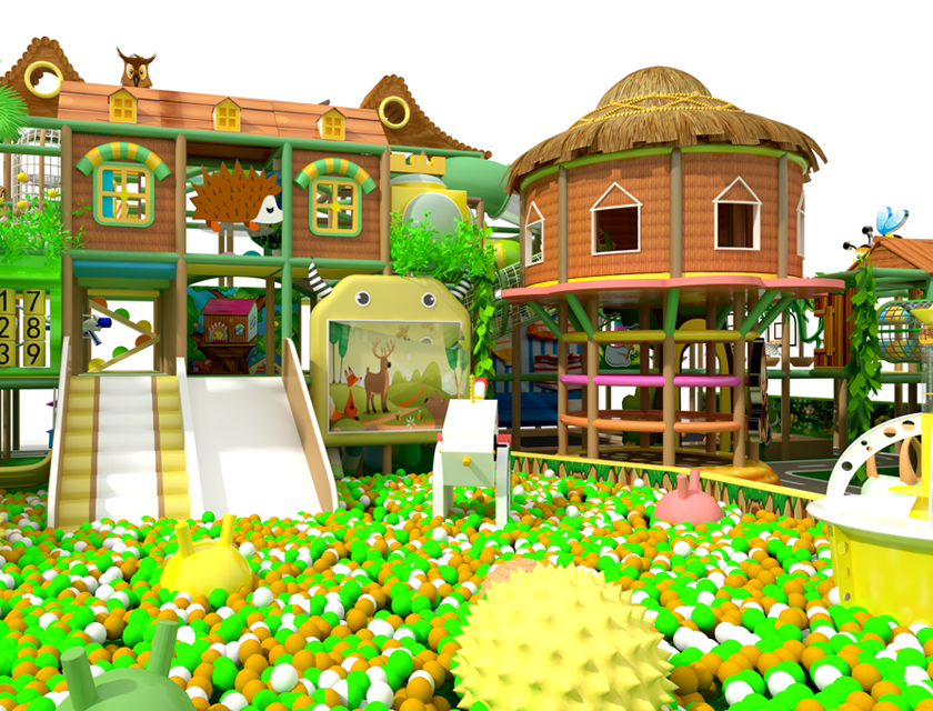 Volcano Slide Jungle Theme Ocean Ball Park Amusement Park