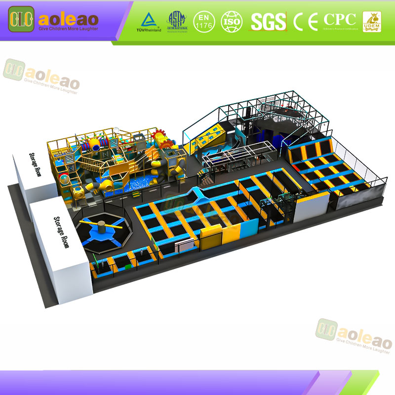Trampoline Slam Dunk Zone- Reinforced Jump Mat- Leisure Sports Park- Wear Resistant | Aoleao