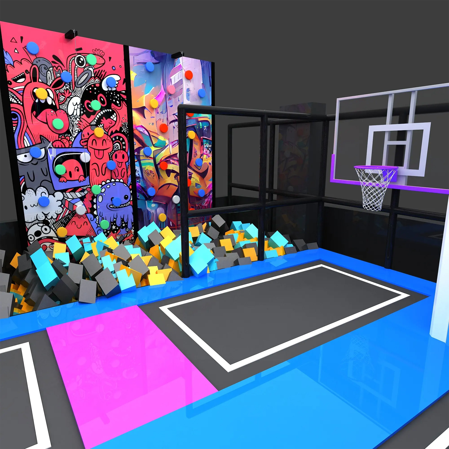 Cool and naughty castle for trendy playground