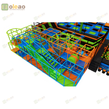 Commercial Trampoline Park with Foam Pit and Basketball Hoop for Kids