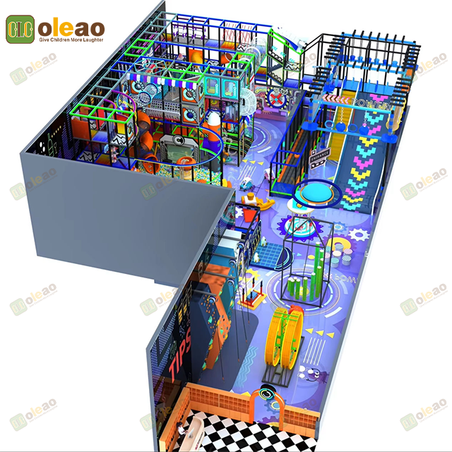 All-in-One Indoor Playground Systems – Trampoline, Slide & Climbing