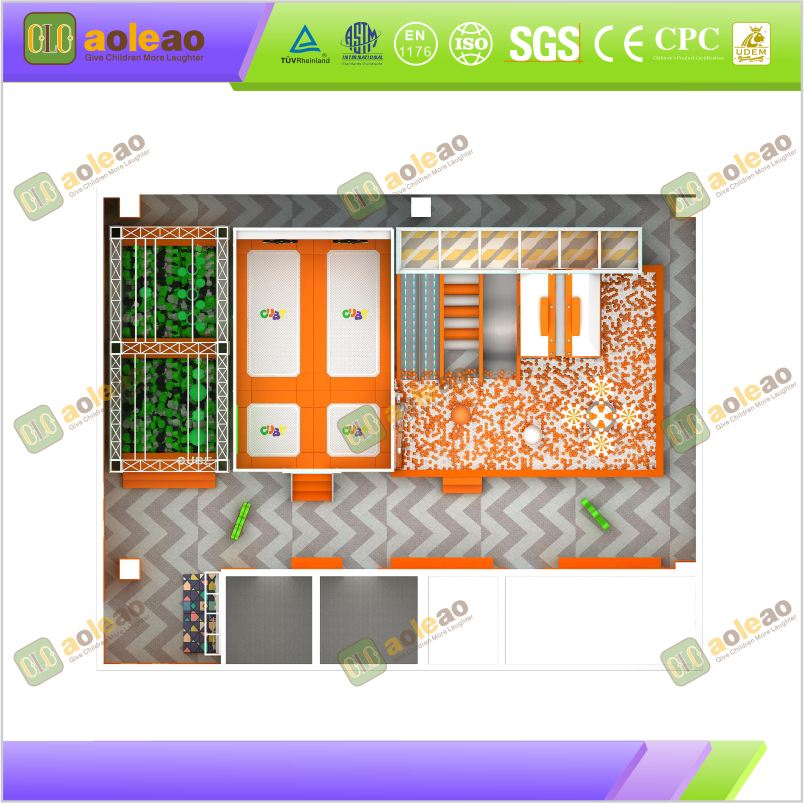 Children's playhouse with a simple theme, featuring a climbing slide and a children's playground area