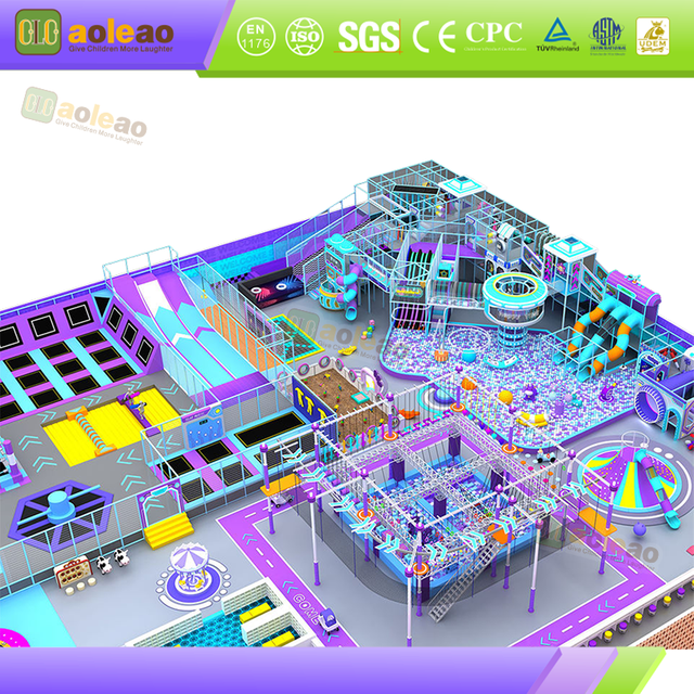 neon trampoline wall and jump zones