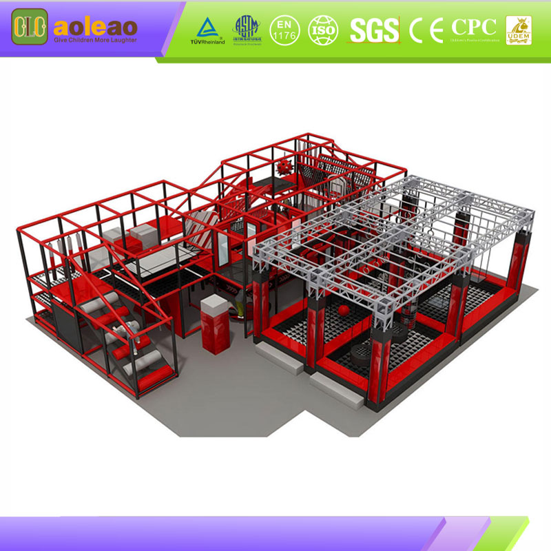 Indoor Ninja Rope Course-High-Density Weaving-Community Indoor Park-Durable & Tear Resistant | Aoleao
