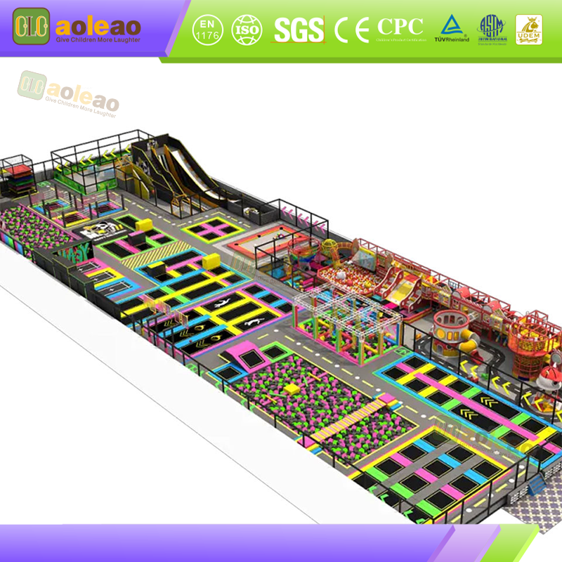  Trampoline Park – Coordination-Centric Zone – Kids Adventure Park with Balance Games