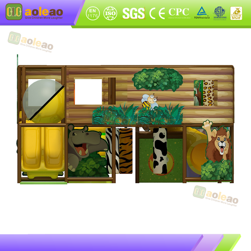 Small Indoor Playground Slide Maze Combo, Mall Kids Zone, Safe & Durable