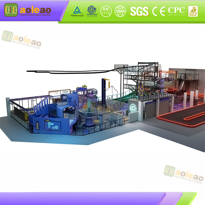 Slide Naughty Castle Spiral S-Slide Combo For Indoor Playground Diverse Play No Boredom