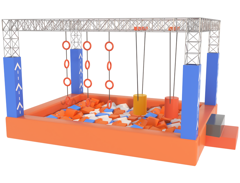 Large Trampoline Ninja Course Park